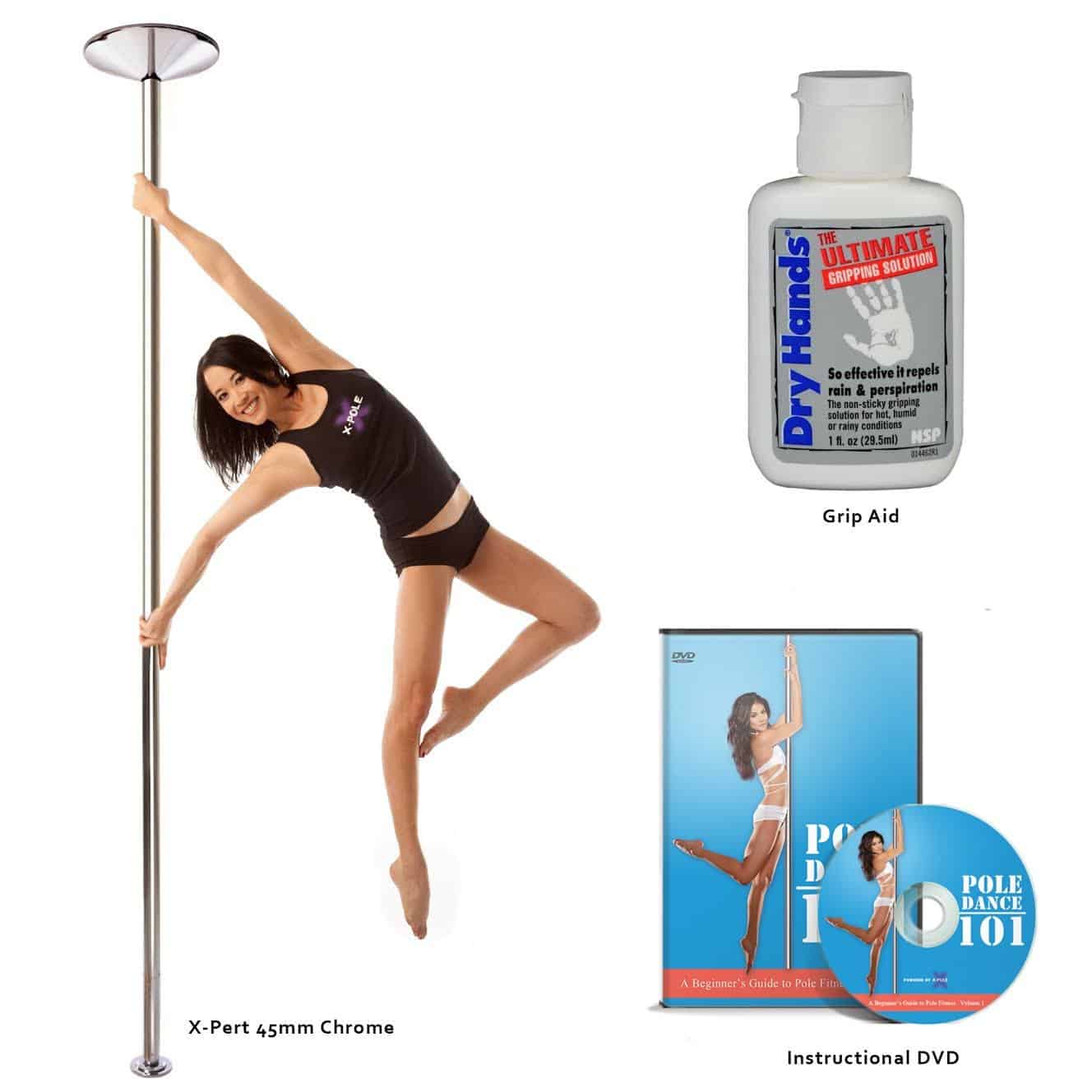 X Pole Starter Package Review X Pert 45mm Spinning Static